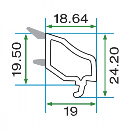 DECORATIVE DOUBLE GLAZING BEAD WITH GRAY GASKET