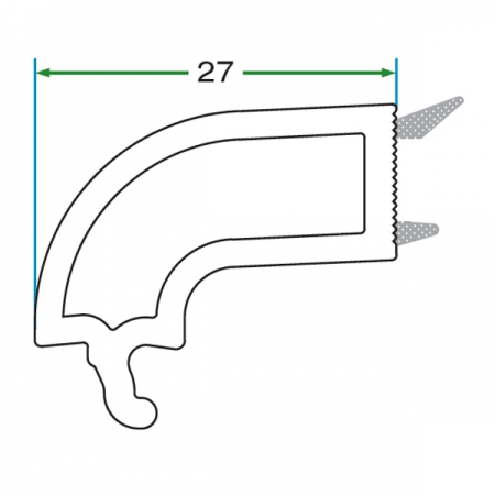 70 DOUBLE GLASS BEAD WITH GRAY GASKET