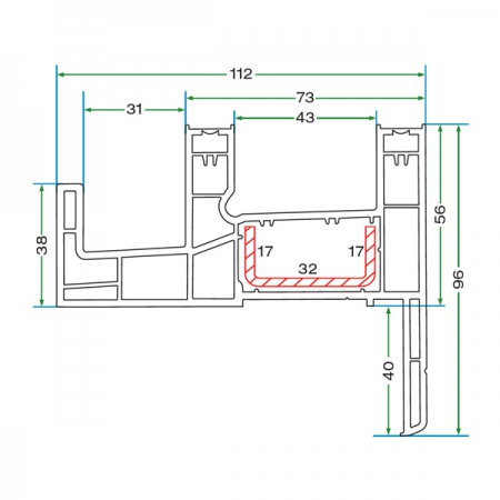 FLY SCREEN SLIDING FRAME PROFILE WITH BORDER